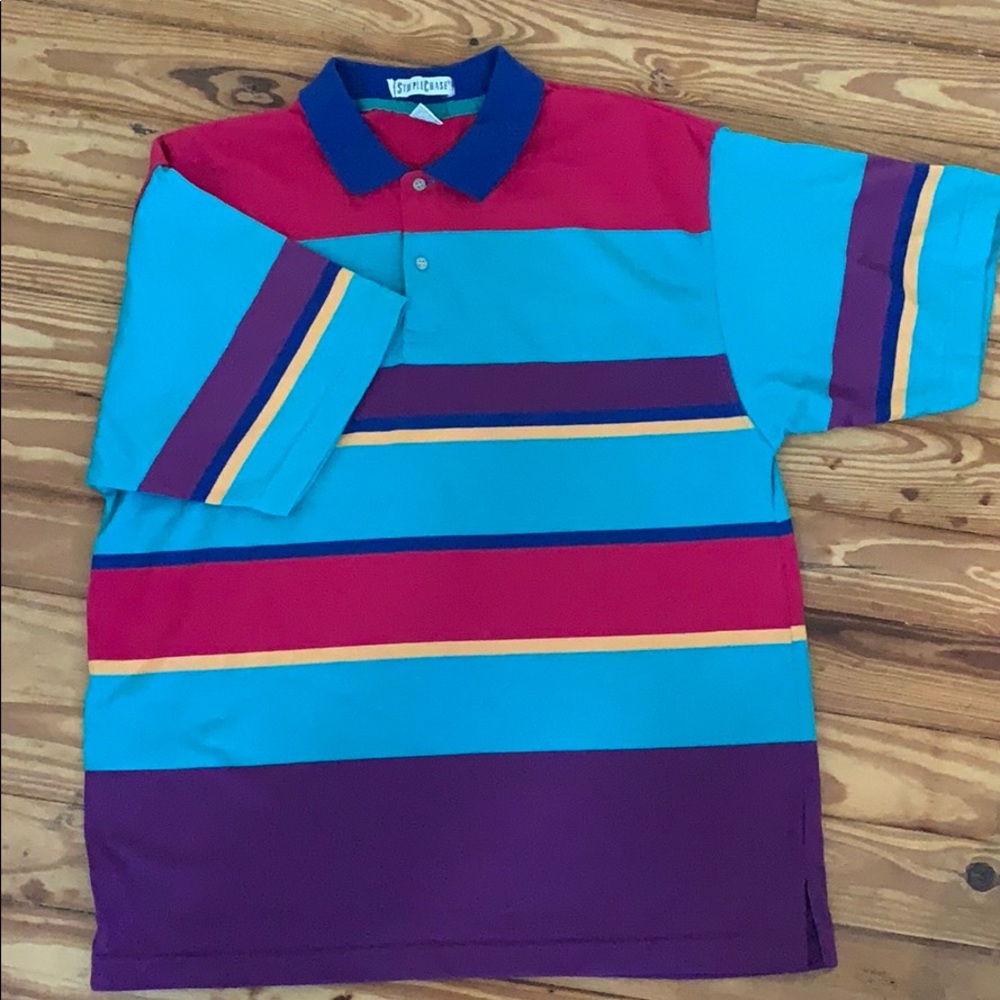 Vintage SteepleChase 90s Block Polo